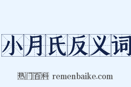 小月氏反义词是什么意思的图片